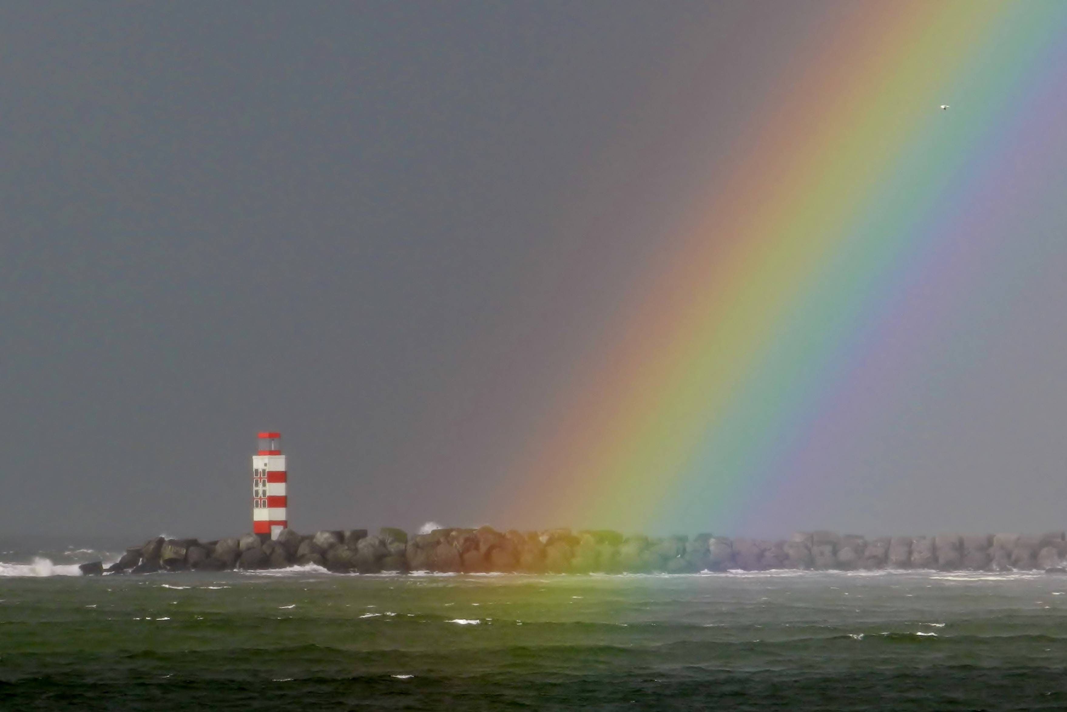 Regenboog Bij Noordpier IJmuiden 06-11-16 